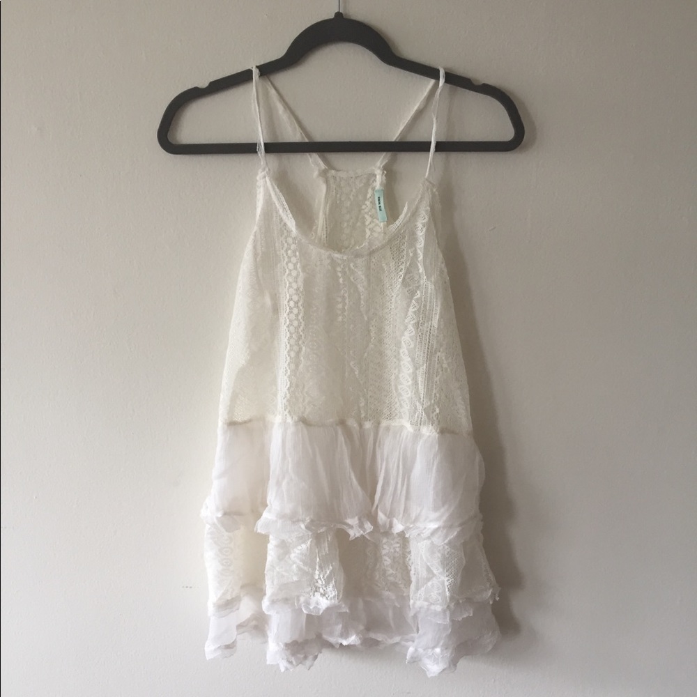 Urban Outfitters Cream Tunic Size SMALL